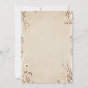 Blumige Boho-Hochzeitseinladungen sind natürlich Einladung