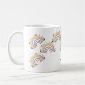 Blumige Boho-Regenbogen-Klassische Kaffeetasse (Links)