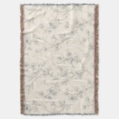 Blumige Creme-Chic Decke (Vorderseite Vertikal)