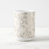 Blumige Creme-Chic Kaffeetasse (Mittel)