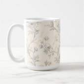 Blumige Creme-Chic Kaffeetasse (Links)