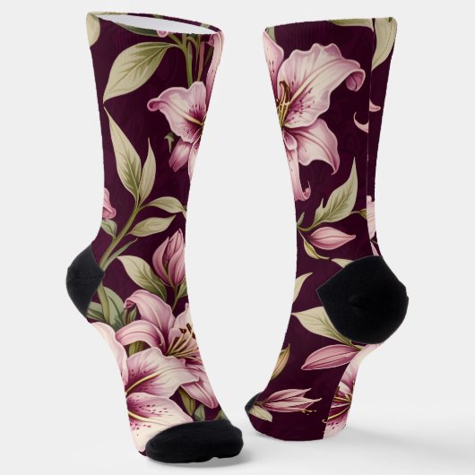 Blumige Damen-Socken Socken (Gewinkelt)