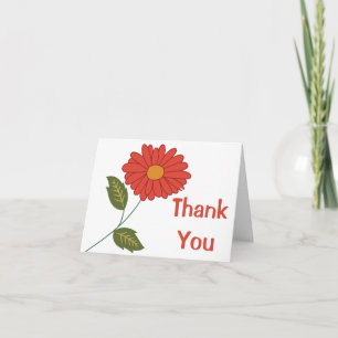 Blumige Dankeschön-Rotbraune Gerbera-Margerite Dankeskarte
