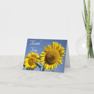 Blumige Dankeschön-Sonnenblumen-Blume Dankeskarte