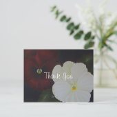 Blumige Danksagung Postkarte (Stehend Vorderseite)