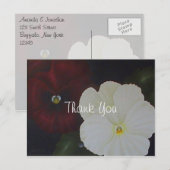 Blumige Danksagung Postkarte (Vorne/Hinten)