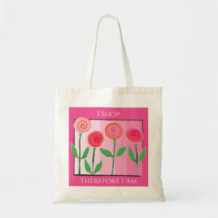 Blumige Einkaufstasche mit Budget-Tote-Design
