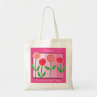 Blumige Einkaufstasche mit Budget-Tote-Design
