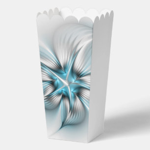 Blumige Eleganz Moderne Abstrakte Blaue Fraktal-Ku Geschenkschachtel