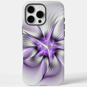Blumige Eleganz Moderne Abstrakte Violette Fraktal iPhone 16 Pro Max Hülle