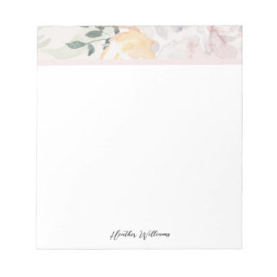 Blumige Eleganz Notizblock