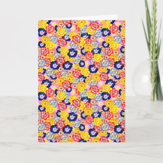 Blumige Explosion Karte (Vorderseite)