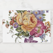Blumige Fancy Lebensmitteletikett (Einzelnes Label)