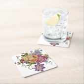Blumige Fancy  Rechteckiger Pappuntersetzer (Vor Ort)