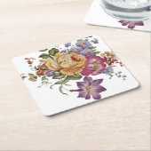 Blumige Fancy  Rechteckiger Pappuntersetzer (angewinkelt)