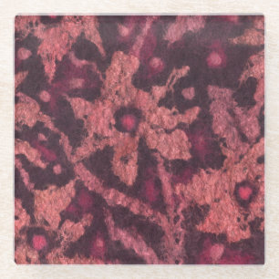 Blumige Fantasie Glasuntersetzer