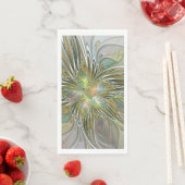 Blumige Fantasie Moderne fraktale Kunst Blume mit  Serviette (Beispiel)
