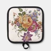 Blumige Fantasie  Topflappen (Vorderseite)