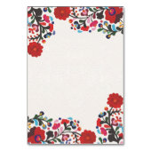 Blumige Farbige Botanische Blumen Spanische Hochze Tischnummer (Rückseite)