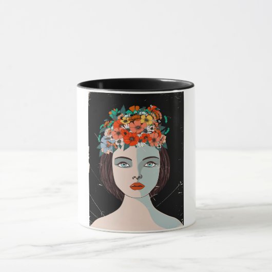 Blumige Frau Tasse (Zentrum)