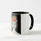 Blumige Frau Tasse (VorderseiteRechts)