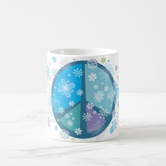 Blumige Friedenszeichen TASSE (Mittel)