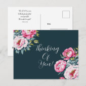 Blumige Gedanken an Dich Postkarte (Vorne/Hinten)
