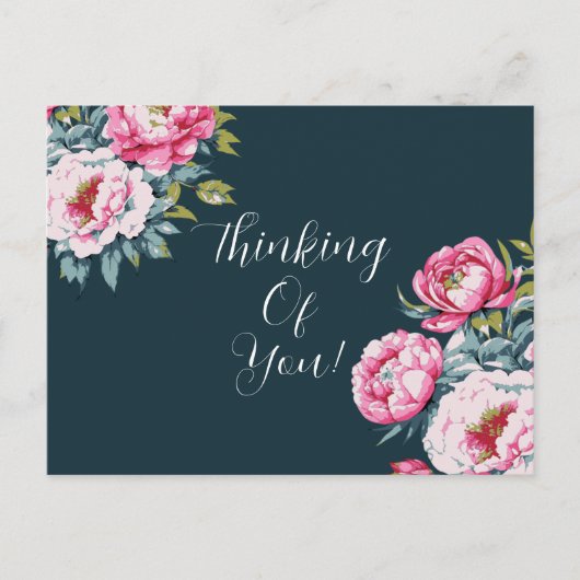 Blumige Gedanken an Dich Postkarte (Vorderseite)