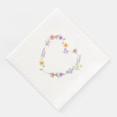 Blumige Herzdinner Servietten (Ecke)