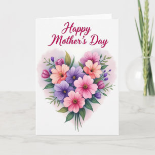 Blumige herzliche Mutterkarte Karte