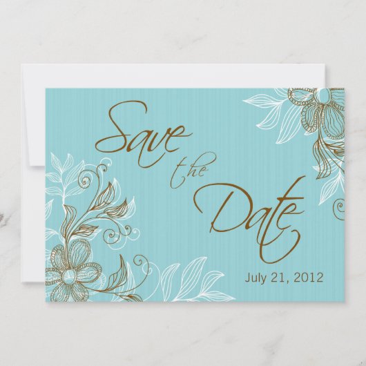 Blumige Hochzeit - Save The Date (Vorderseite)