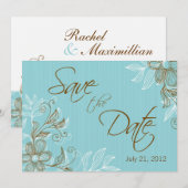 Blumige Hochzeit - Save The Date (Vorne/Hinten)