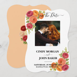 Blumige Hochzeit - Save The Date - Ranunculus