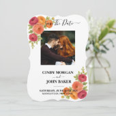 Blumige Hochzeit - Save The Date - Ranunculus (Stehend Vorderseite)
