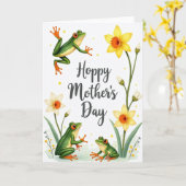Blumige Hoppy Muttertagskarte Karte (Gelbe Blume)