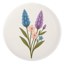 Blumige Keramik-Türgriffe im schicken Vintage-Stil