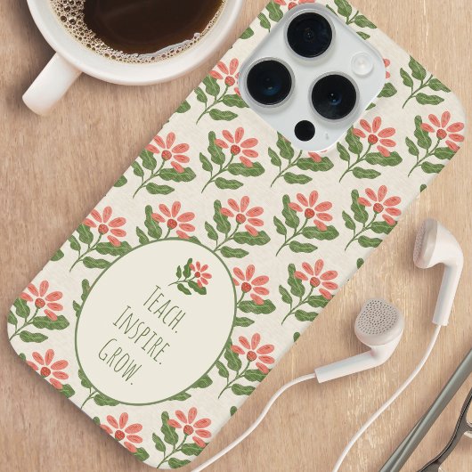 Blumige Lehrerbeste Würdigung iPhone Hülle