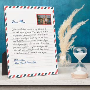 Blumige Liebevolle handgeschriebene Liebesbotschaf Fotoplatte