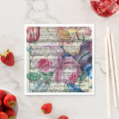 Blumige Lieder Serviette (Beispiel)