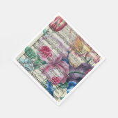 Blumige Lieder Serviette (Ecke)