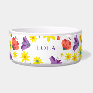 Blumige lila Schüssel