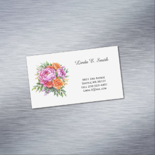 Blumige magnetische Visitenkarte