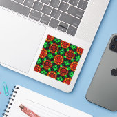 Blumige moderne Boho elegante abstrakte Muster #50 Aufkleber (Laptop mit iPhone)