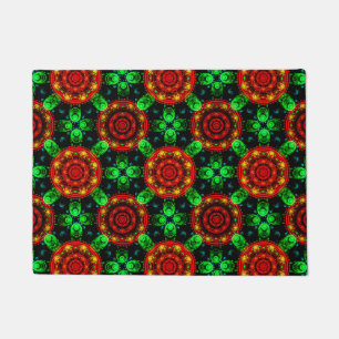 Blumige moderne Boho elegante abstrakte Muster #50 Fußmatte
