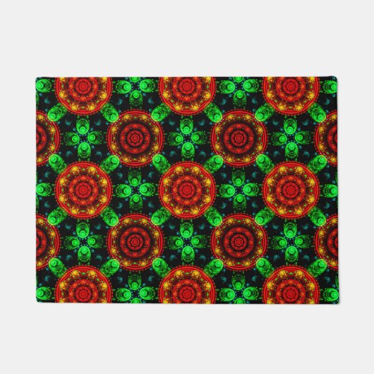 Blumige moderne Boho elegante abstrakte Muster #50 Fußmatte (Vorderseite)