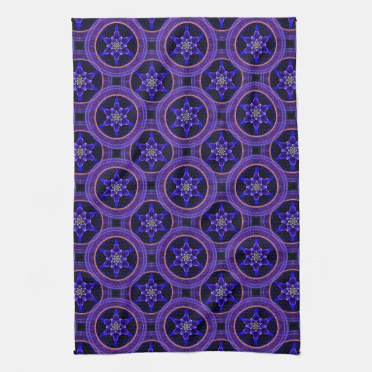 Blumige moderne Boho elegante abstrakte Muster #50 Geschirrtuch (Vertikal)