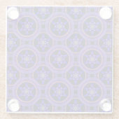 Blumige moderne Boho elegante abstrakte Muster #50 Glasuntersetzer (Rückseite)