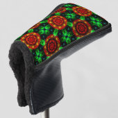Blumige moderne Boho elegante abstrakte Muster #50 Golf Headcover (3/4 Vorderseite)
