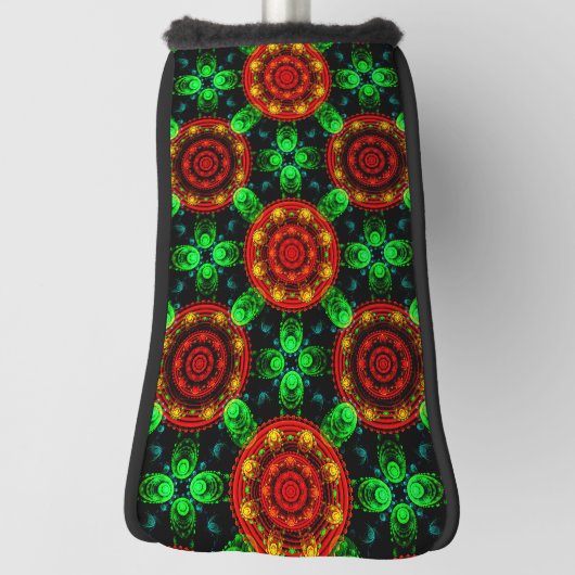 Blumige moderne Boho elegante abstrakte Muster #50 Golf Headcover (Rotieren 90)