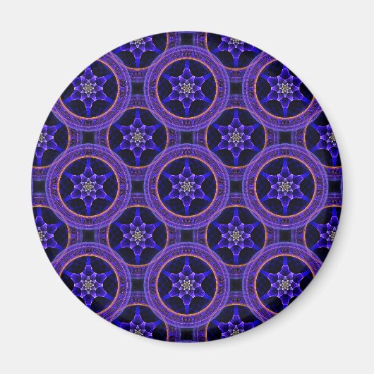 Blumige moderne Boho elegante abstrakte Muster #50 Magnet (Vorne)